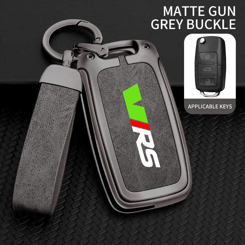 Dclaq2 For Skoda VRS Octavia 1 2 3 Rapid Kodiaq Karoq RS Fabia Kamiq Superb Zinc Alloy Car Remote Smart Key Case Cover Auto Accessories