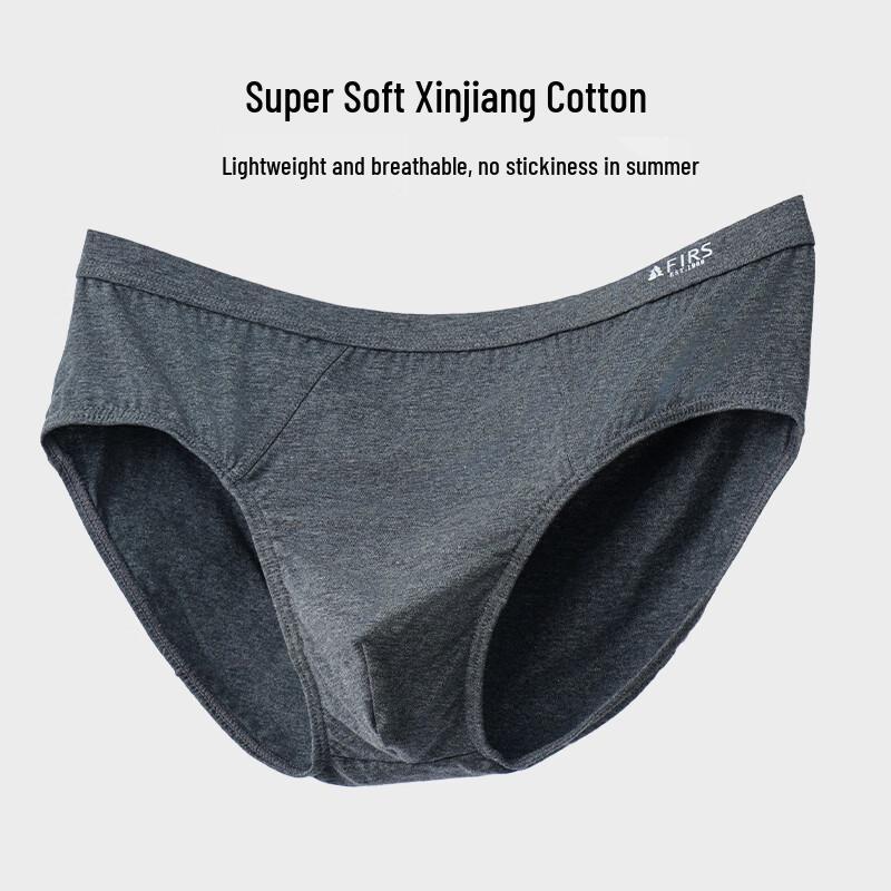 Shanshan Men's 10A Antibacterial Pure Cotton Boxer Briefs 3-Pack