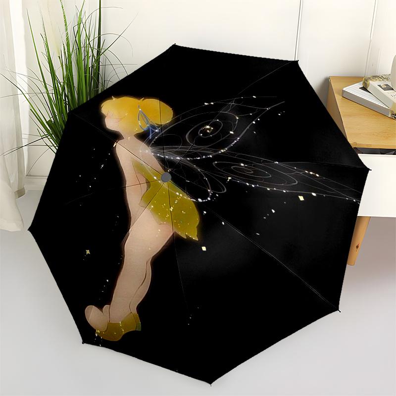 

Tinker bell Themed Travel Umbrella-8 Ribs Automatic Opening and Closing, Portable Folding Design, Compact and Stylish Umbrella