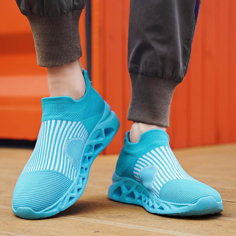 2024 Fashion Purple Running Shoes for Men Socks Sports Shoes Plus Size 48 Breathable Women Slip-on Sneakers Sock Trainers Men