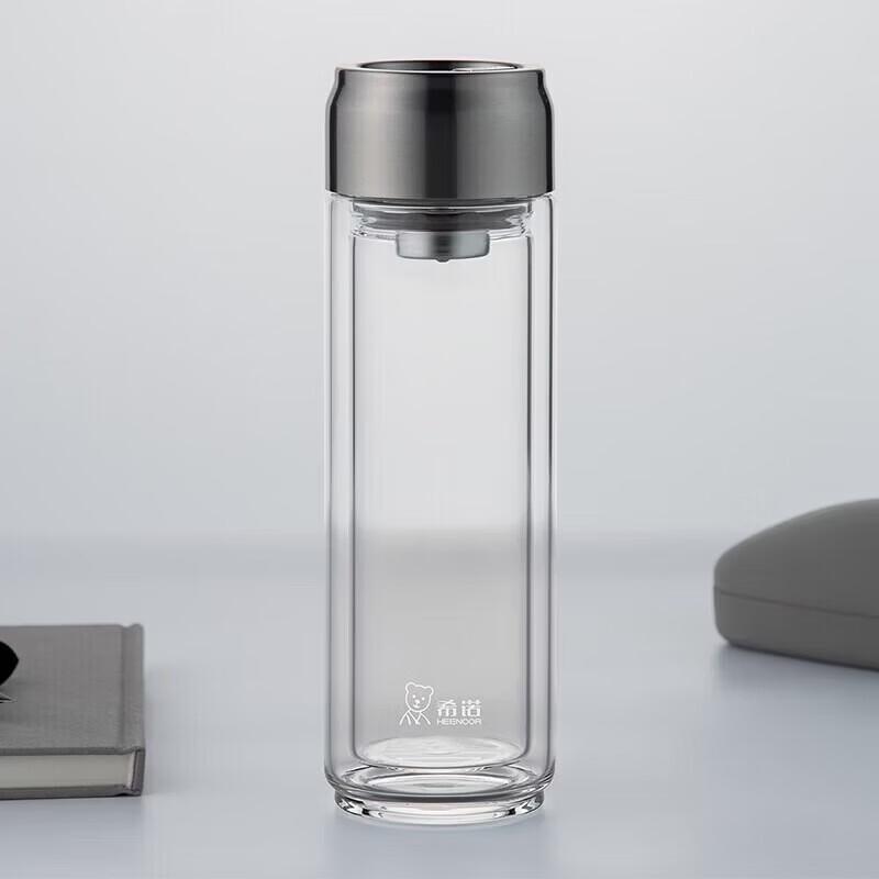 HEENOOR XN-6772 Double Wall Glass Travel Mug with Filter
