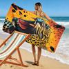 Roaring jungle artistry Print beach towel, quick drying, suitable for travel, outdoor sports, jogging, the beach and swimming, gift