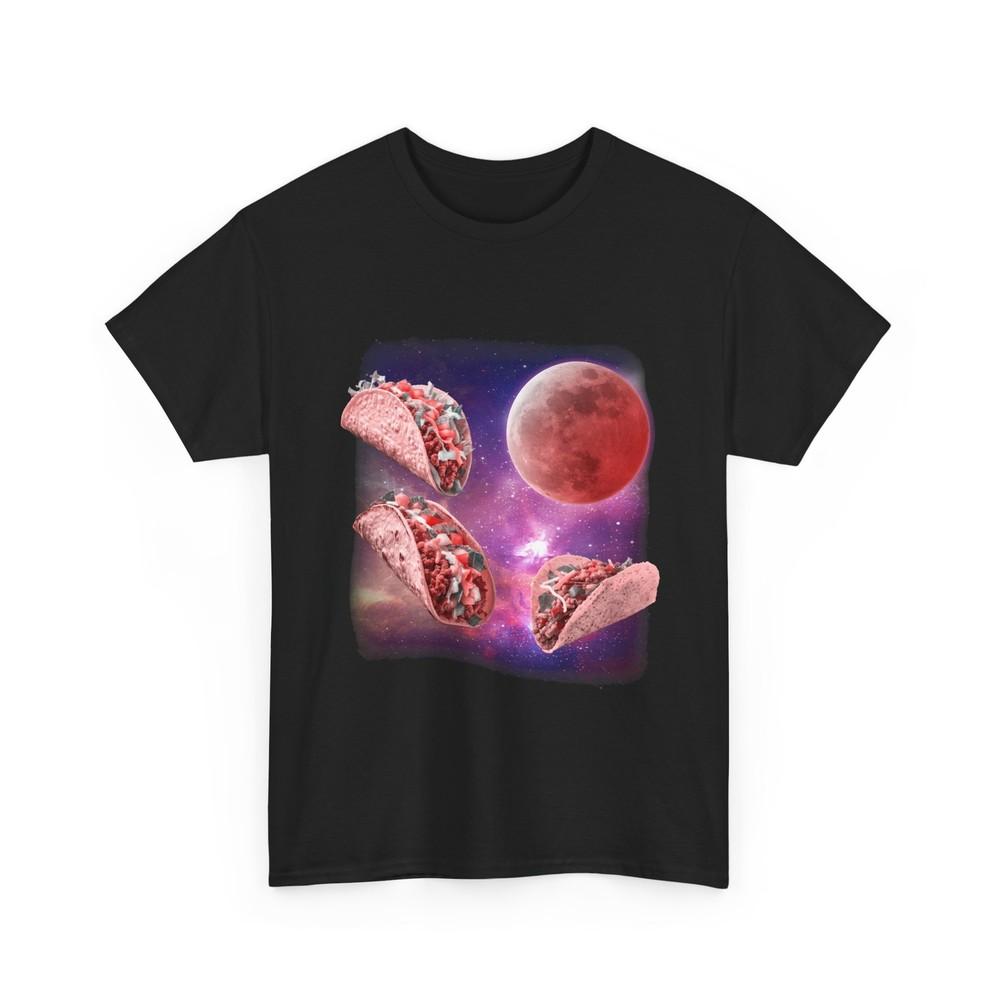 

Taco Shirt, Three Tacos with Moon Mexican Food Lovers Women Men Funny Shirt M