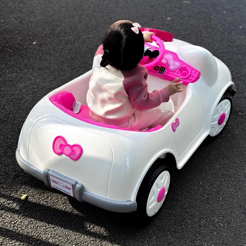 Hello Kitty Children's Electric Four-Wheel Ride-On Car with Remote Control