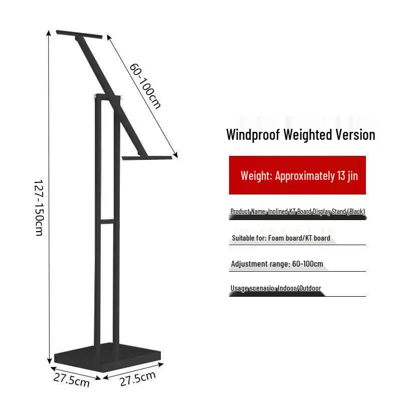 Outdoor Black Weighted Double-Sided Poster Display Stand