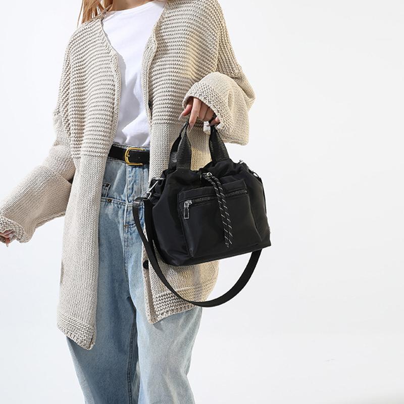 Women's Fashion Casual Drawstring Bucket Bag, Versatile Shoulder & Crossbody Mini Everyday Chic Essentials Bag KTB