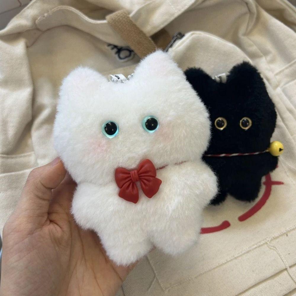

Мягкая мультяшная кукла игрушка кулон кошка кошка ручной работы материал сумка кулон детские игрушки White cat material bag