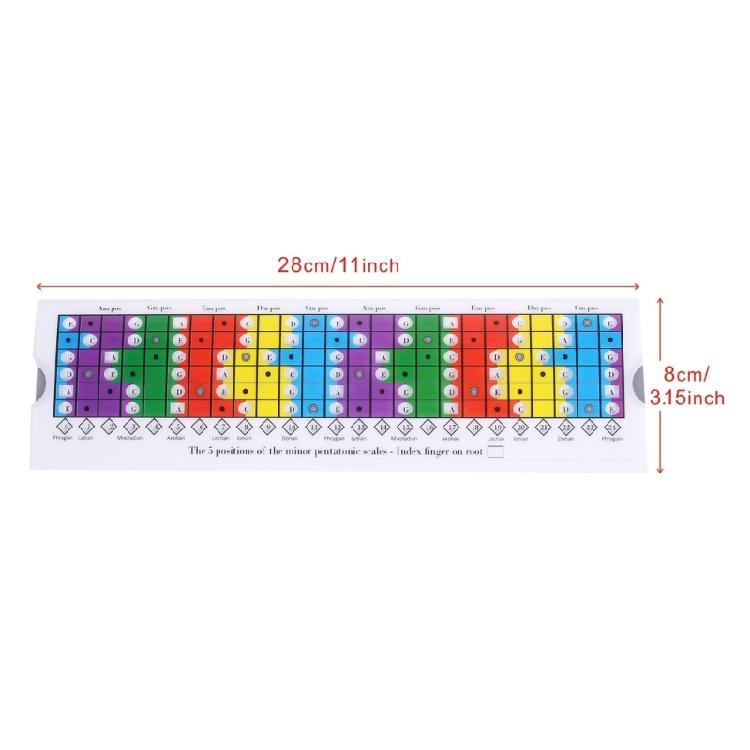 Guitar Scales Sliding Ruler Fingerboard Scale Chart for Acoustic Folk Guitar