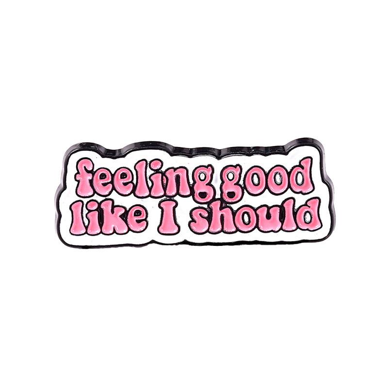 Stylish And Inspirational Metal Letter Brooch Set For Trendy Minimalist Fashion