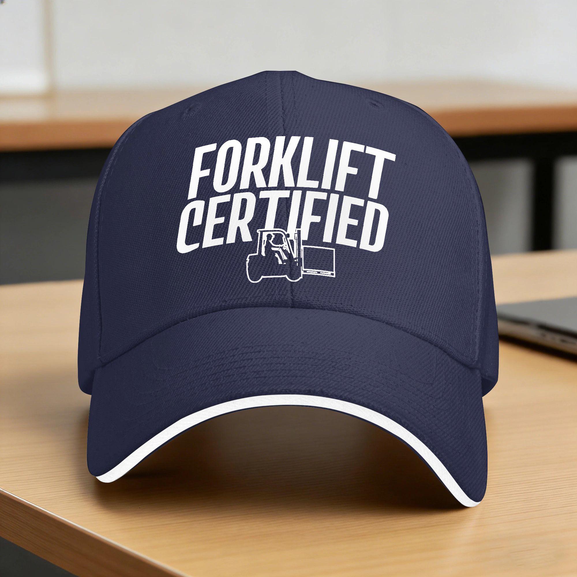 

Forklift Certified Meme Casual Baseball Cap Spring Trucker Hat Hot Sale Hip Hop Hats Men Women Fitted Retro Baseball Caps One Size темно-синього кольору