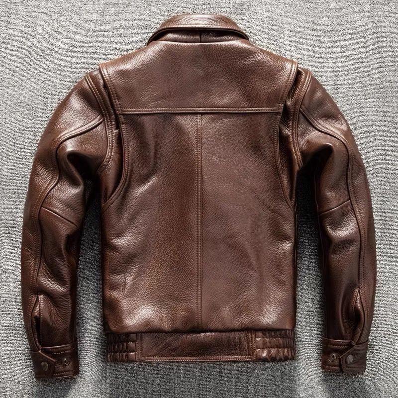 2025 Men's Slim Fit Lapel Leather Jacket - Autumn/Winter Collection