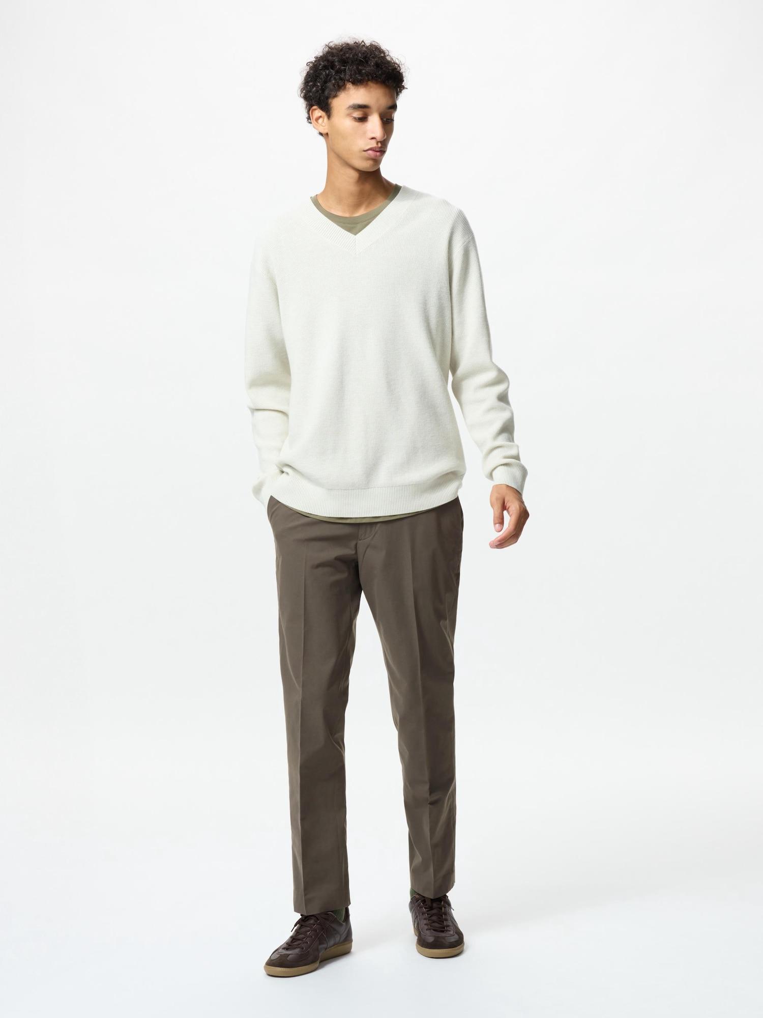 

Uniqlo Japan Impressive Pants Cotton Like 37 BROWN/115