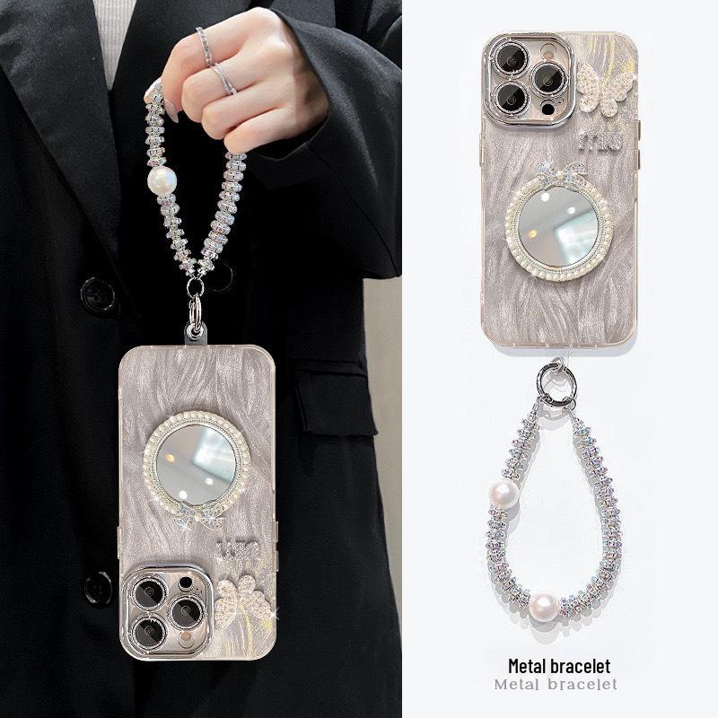 Elegant Butterfly Mirror Case for OPPO Reno15/Find X9/A6/K12X