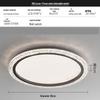 Modern Round LED Ceiling Lamp with 3-Color Dimming