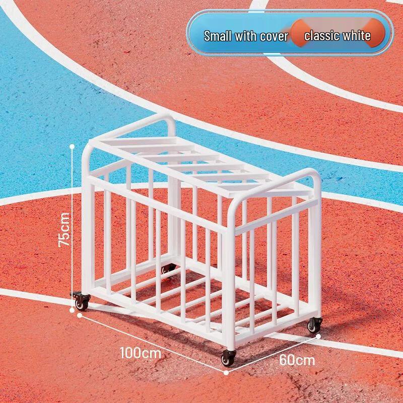 Outdoor Mobile Basketball Storage Cart for Schools