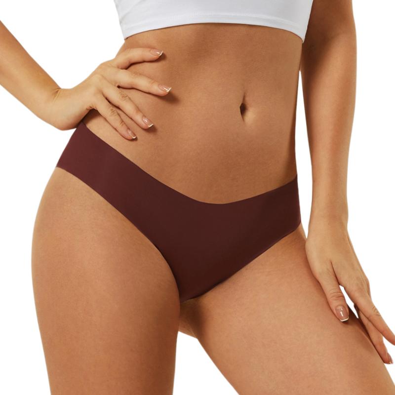 TERMEZY 3Pcs/Lot Sexy No Trace Panties for Women Ice Silk Low Waist Underwear Sports Lingerie G-string Briefs Female Intimates