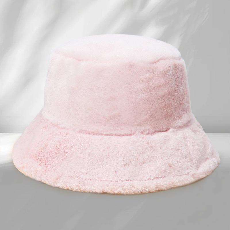 Hot Sale Imitation Rabbit Hair Bucket Hat Bucket Hat Autumn and Winter Outdoor Warm Plush Basin Hat