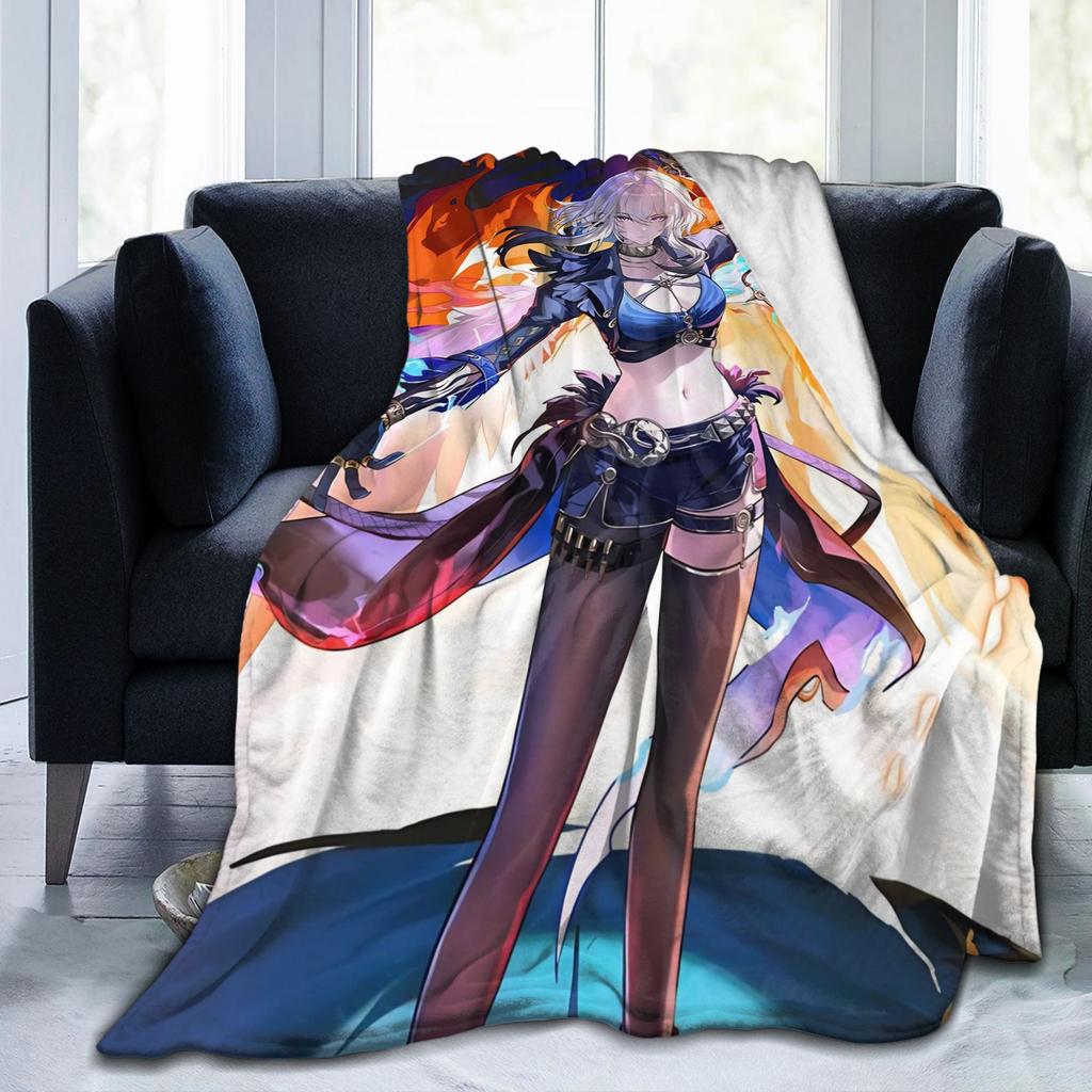Wuthering Waves WuWa Galbrena Fashion Blanket Game Anime Wool Novelty Soft Throw Fashion Blanket for Bedspread Winter Travel