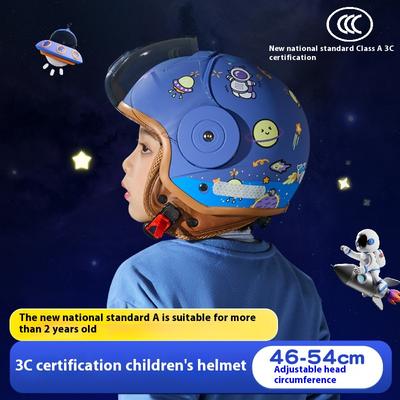 BYB New National Standard Class A 3C Certification Children's Four Seasons Baby Helmet Cartoon Electric Vehicle Helmet Motorcy