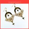 Copper Hollow Flying Moth Earrings With Handcrafted Vintage Style For Women