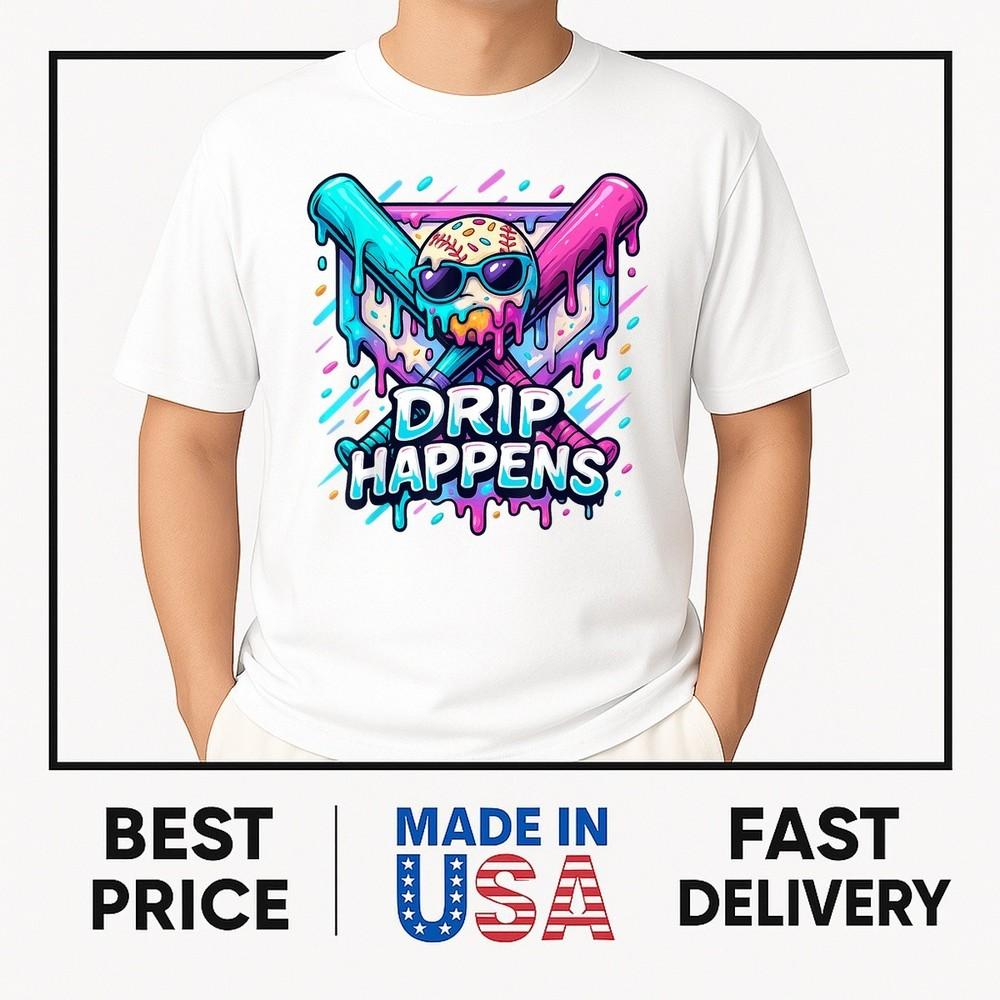 Baseball lifestyle 101 apparel Baseball Drip IceCream T-Shirt ON TREND Unisex T-Shirt L