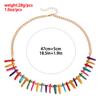 Shell Summer Beach Irregular Colored Shattered Shell Necklace Women'S Handmade Beaded Collarbone Chain