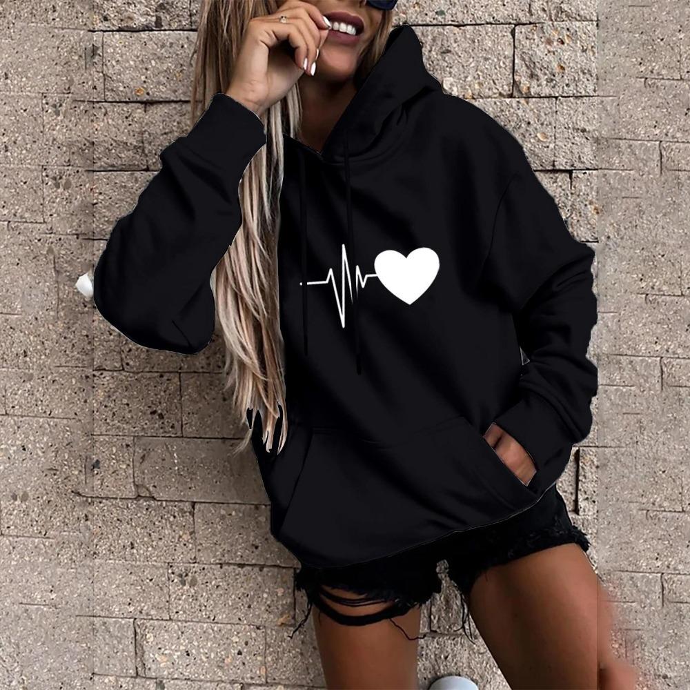 2025 Autumn and Winter European and American Creative Letters European and American Men's and Women's Hooded Sweater