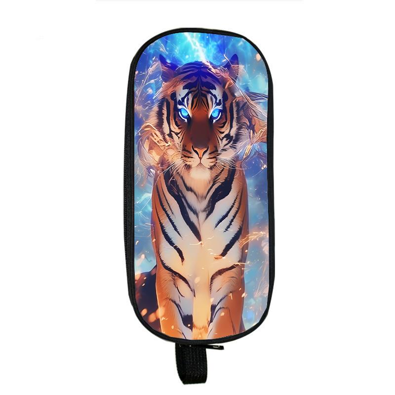 Capybara Cat Dog Pencil Cases Horse Tiger Panda Pencil Bag Wolf Pouch Holder Box for Girls Office Student Stationery Organizer School Supplies