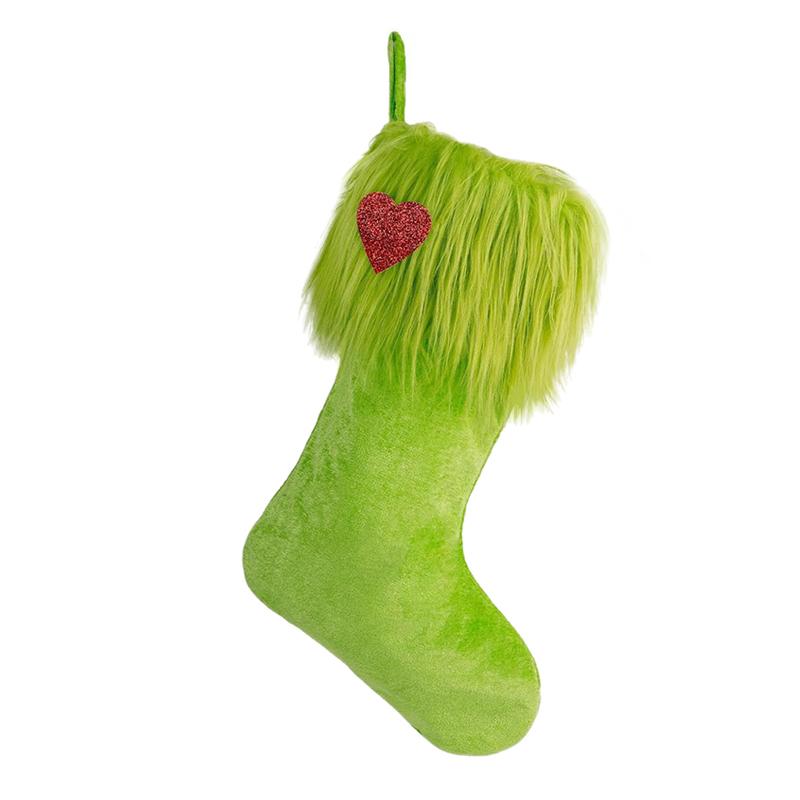 Vánoce 2025 Zelená dárková taška Potřeby pro domácí párty Řemeslné výrobky Ozdoba na vánoční stromek Sametové ponožky DIY Festivalové dekorace