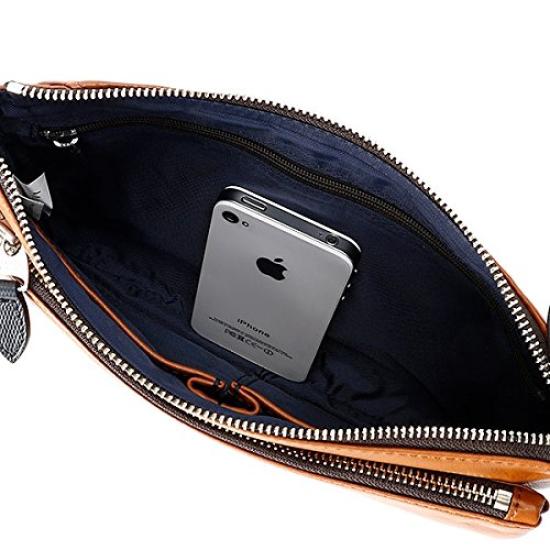 Cowhide Leather Clutch Shoulder Bag for Men [TAKEO KIKUCHI] No.737111 (Black)