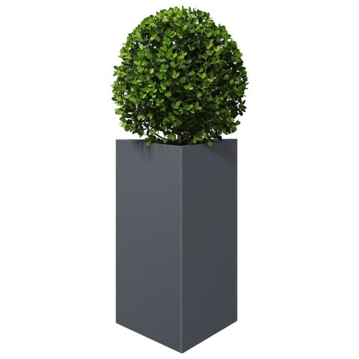 VidaXL Jardinière anthracite triangulaire 50x43x75 cm acier 851175