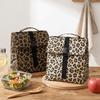 Leakproof Thermal Lunch Box Flip Top Thermal Cooler Bag Leopard Print Insulated Lunch Bag Travel