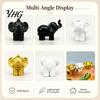 Luck Symbols for Good Fortune Mini Resin Elephant Figurine, Statue Tabletop Decor, Minimalist Room Decor Accessories Small Ornament Home Office Shelf,