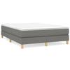3144176 vidaXL Divan Bed with Mattress Dark Grey 140x200cm Fabric
