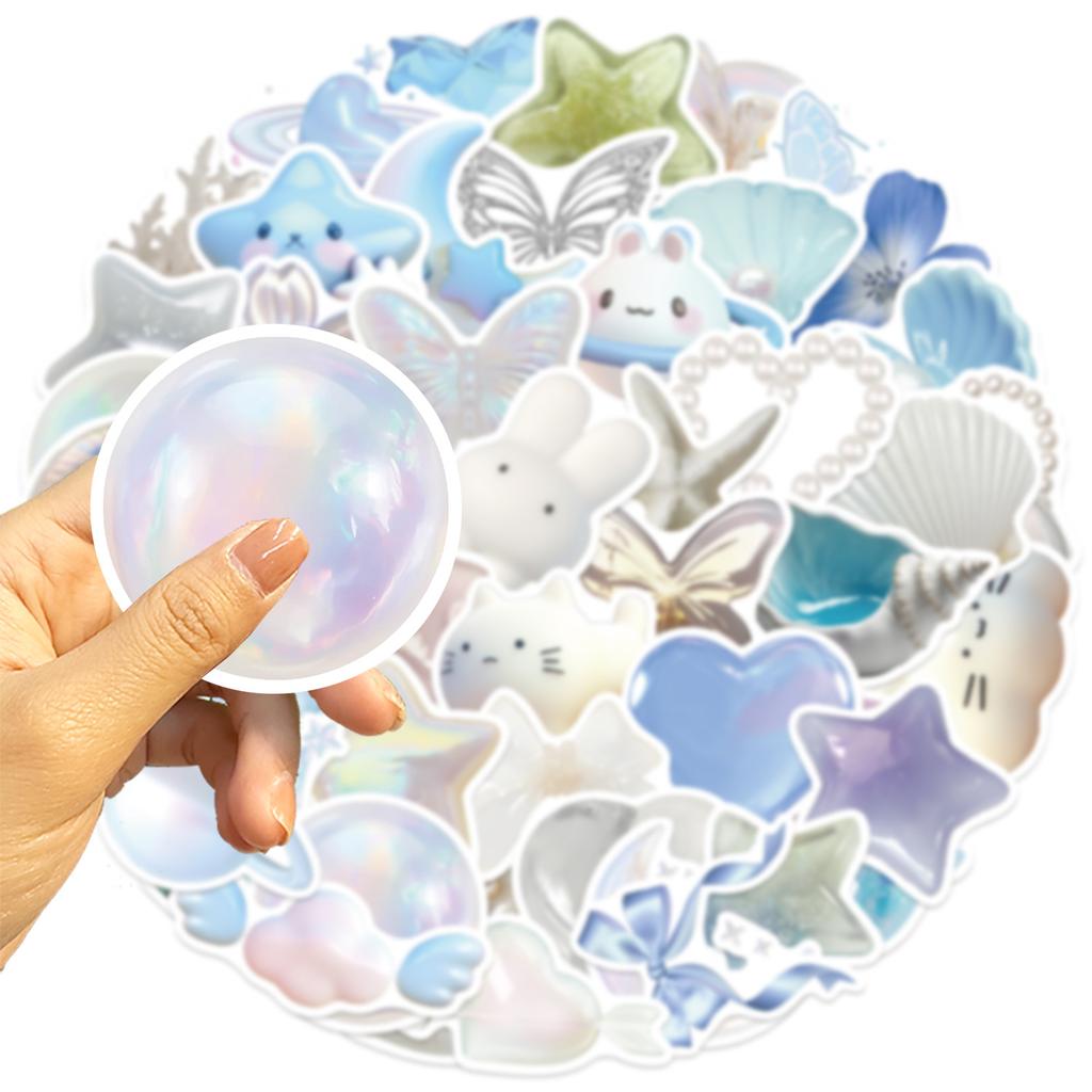 50 Cartoon Pink Dreamy Galaxy Graffiti Stickers Decorative Guitar Notebook Suitcase DIY Waterproof