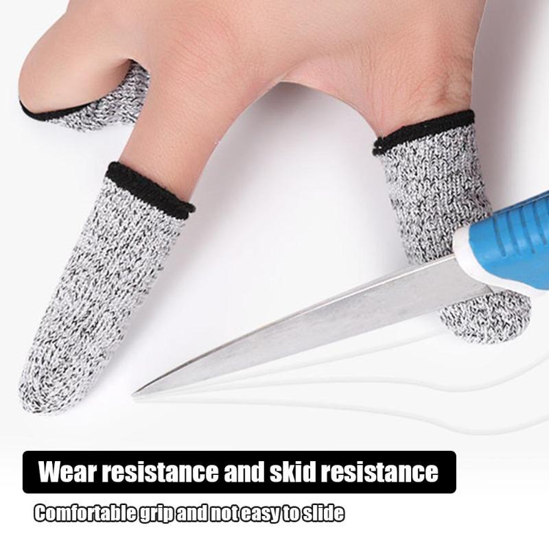 Level 5 Anti-Cut Finger Cover High-Strength Safety Flexible Anti Cut Fingertip Gloves Kitchen Tool Reusable and Durable