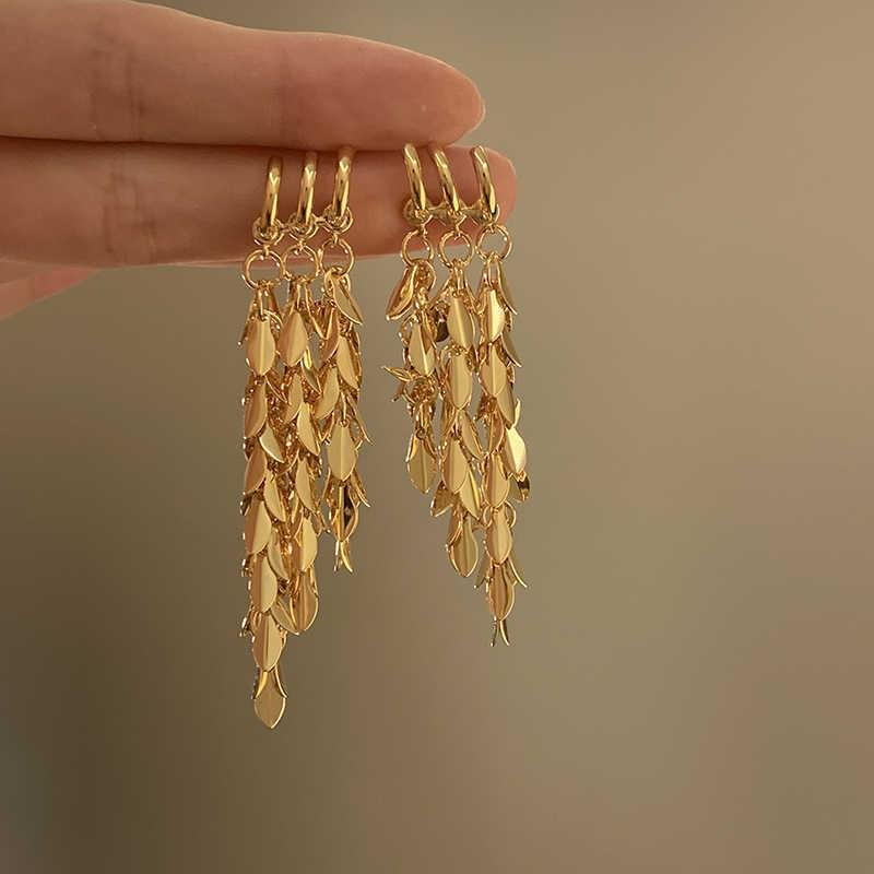 Silver Needle Geometric Openwork Round Pendant Earrings with European and American Exaggerated Style for Women.