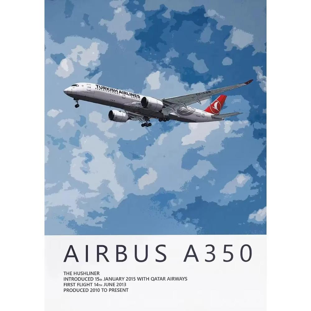 Airbus A320 A380 A350 A319 Aviation Aircraft Posters and Prints Canvas Painting Wall Art Picture for Living Room Home ation
