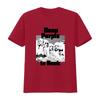 Vintage Retro Tiefes Lila Rockband Monochromer Druck Lässiges T-Shirt Vintage Leicht Atmungsaktiv Homme Bequem Weich