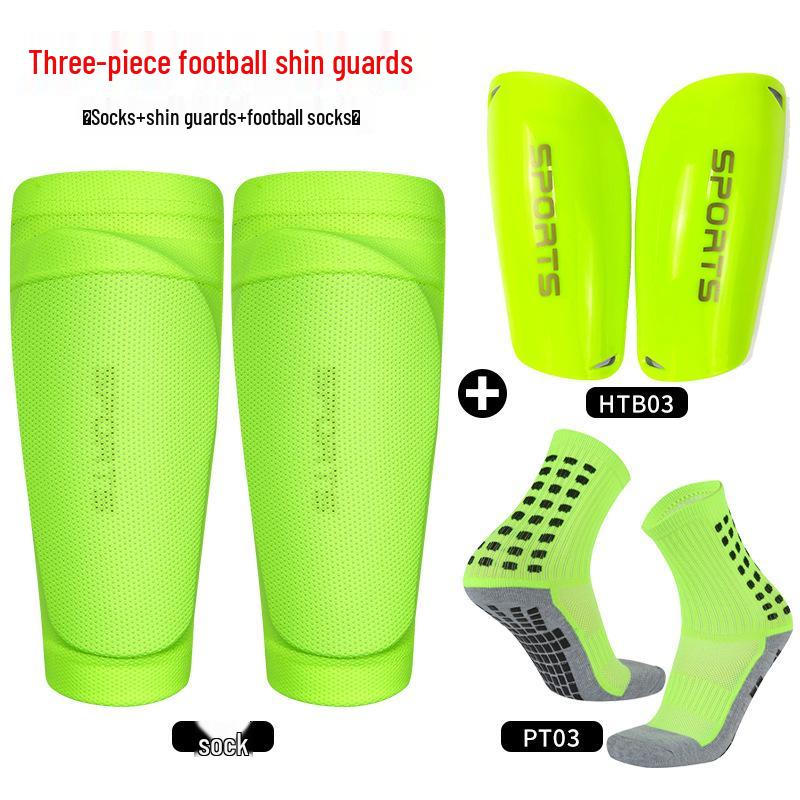 Adult Men's Double Layer Football Shin Guards and Calf Protector Socks