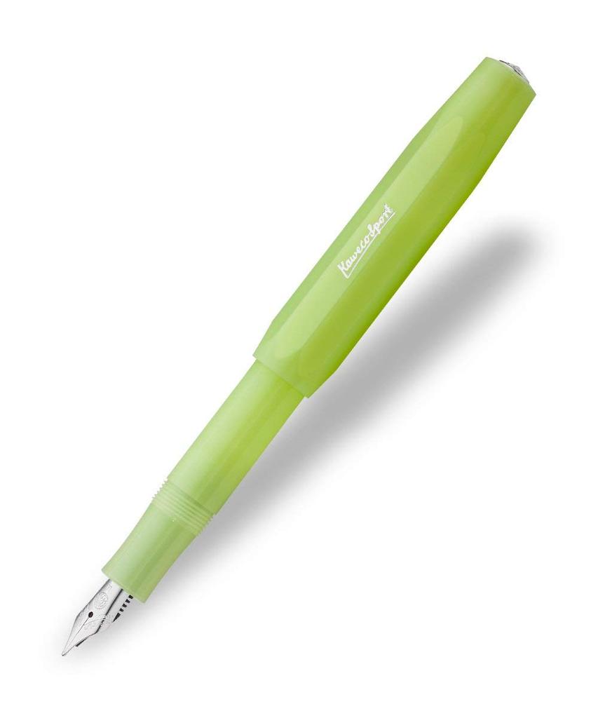 Kaweco EF Extra Fijne Vulpen Frosted Sport Fijne Officieel Geïmporteerde Pen, Lime, 10001887,