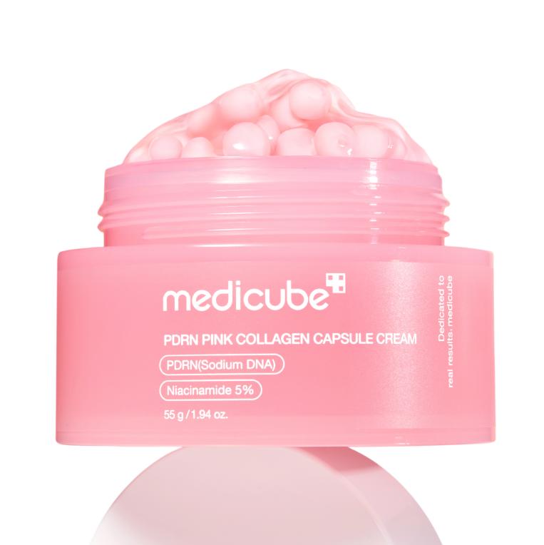 

Medicube PDRN Розовый Коллагеновый Капсульный Крем – Ниацинамид 5% Осветляющий и Укрепляющий Уход, Корейский