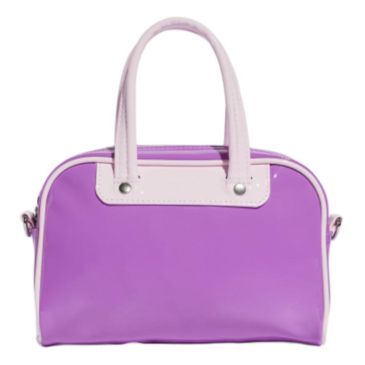 New Adidas Originals Adicolor Mini Bowling Bag Purple Burst/White IX7500