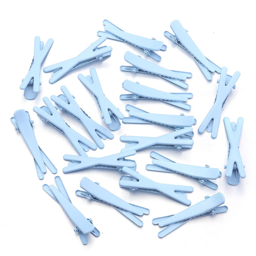 50pcs/lot Cute Metal Cross Hairpins Colorful Duckbill Clamp Girl Side Bangs Clip Hairpin For Jewelry Making Hair Accessories