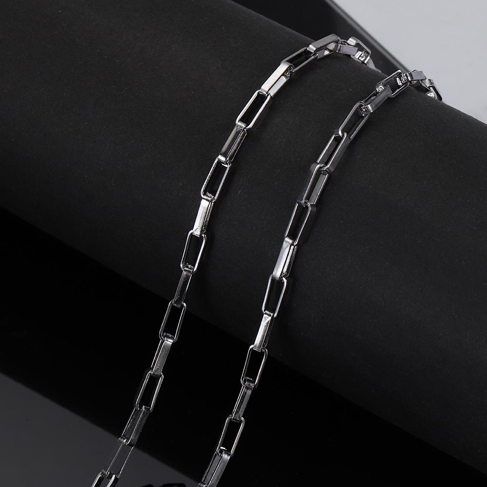 

1Meter Stainless Steel Chain for Necklace Jewelry Making DIY Rolo Cable Link Curb Chains Thick Chain Man Bracelet Accessories