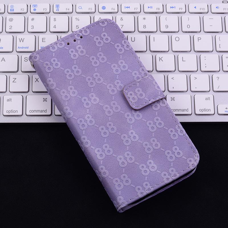 Leather Flip Case with Card Slot for TCL 408 - Full Wrap Protective Cover
