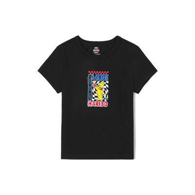 Vans X Haribo Cartoon Bear Print Round Neck Short Sleeve T-Shirt Women Tops Black VN00046TBLK