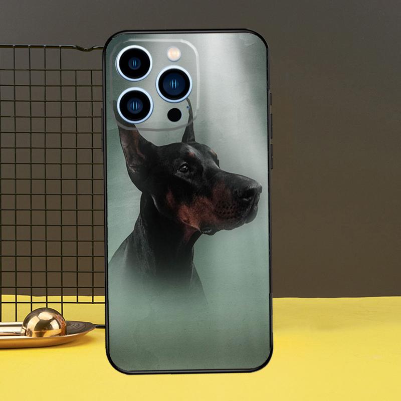 Doberman Dog Phone Case For iPhone 11 12 13 14 16 15 Pro Max Mini 7 8 Plus X XR XS Max Cover