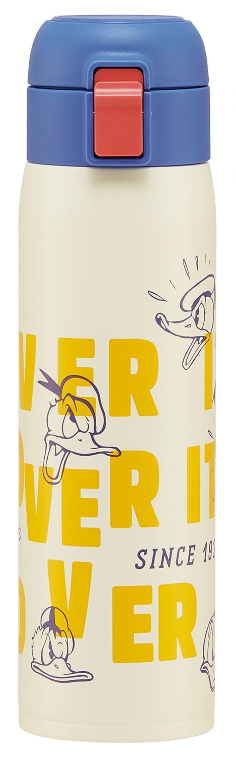 Skater Stainless Steel Mug Bottle 480ml Type Donald Duck Disney Pattern One-Push (STOT5)
