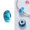 Authentic Certified Pink Glass Bead Blue Romantic Bead Charms Compatible With Bracelets Charm Bead Charms Copper Women Diy Jewellery Making